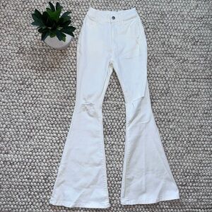 SHEIN white flare jeans NEW